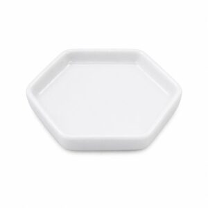 Farfurie mini hexagonala porțelan alb mini 7,7x7,3cm Saronno