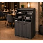 Mobilier profesional Rocam Italia pentru restaurante – consolă ospătar cu spații de depozitare pentru veselă și accesorii de servire.