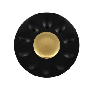 Farfurie rotunda portelan negru/auriu Rak Metalfusion 30cm