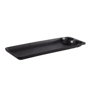 Platou dreptunghiular melamina neagra Aps Nero 41x15cm