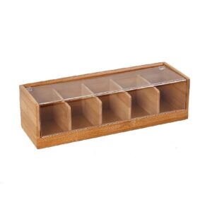 Cutie de depozitare ceai cu 5 compartimente 36x13x10cm Espiel