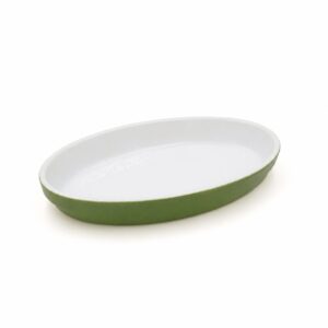 Vas oval pentru cuptor verde Cordonata 24x15x4,5cm Saronno