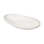 Platou oval SIDERS IVORY Espiel din porțelan alb premium, 30,5 × 5 × 0,5 cm, ideal pentru sushi, amuse-bouche, finger food și aperitive gourmet.