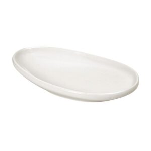 Platou oval SIDERS IVORY Espiel din porțelan alb premium, 30,5 × 5 × 0,5 cm, ideal pentru sushi, amuse-bouche, finger food și aperitive gourmet.