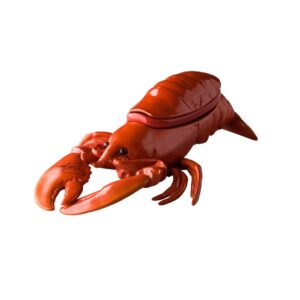 Recipient în formă de homar Studio RAW Sea Collection din stoneware roșu, ideal pentru servirea preparatelor marine și plating gourmet.