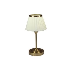 Lampă de masă reîncărcabilă Paris Classic Stylepoint din oțel alb, cu lumină LED caldă, dimabilă, ideală pentru restaurante și hoteluri.